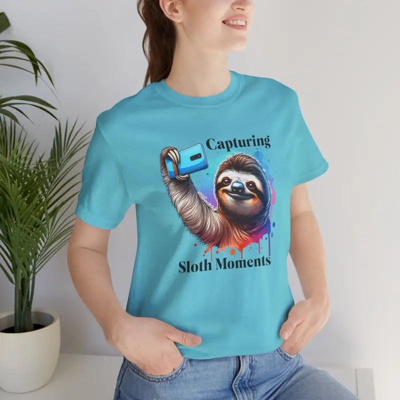 Sloth Selfie Tee - Unisex Cotton Short Sleeve - DipaliZ