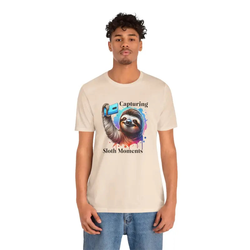 Sloth Selfie Tee - Unisex Cotton Short Sleeve - DipaliZ