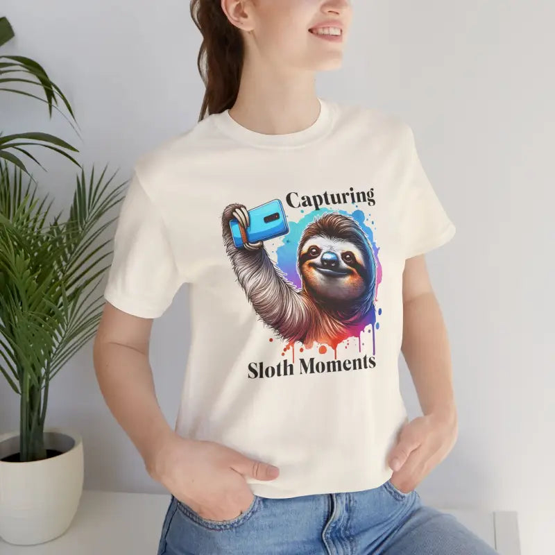 Sloth Selfie Tee - Unisex Cotton Short Sleeve - DipaliZ