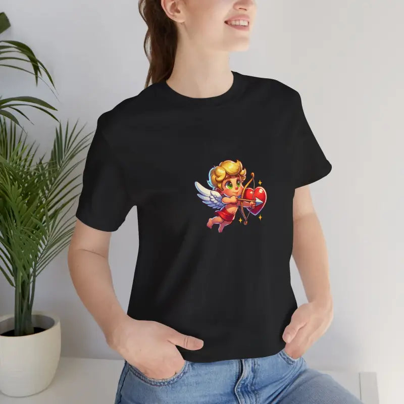 Cupid's Arrow Jersey Short Sleeve Tee - Valentine Day's - DipaliZ