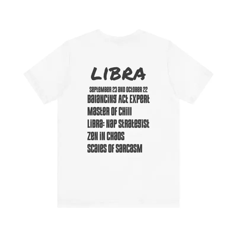 Libra Zodiac Unisex Jersey Short Sleeve Tee - Soft Cotton - DipaliZ