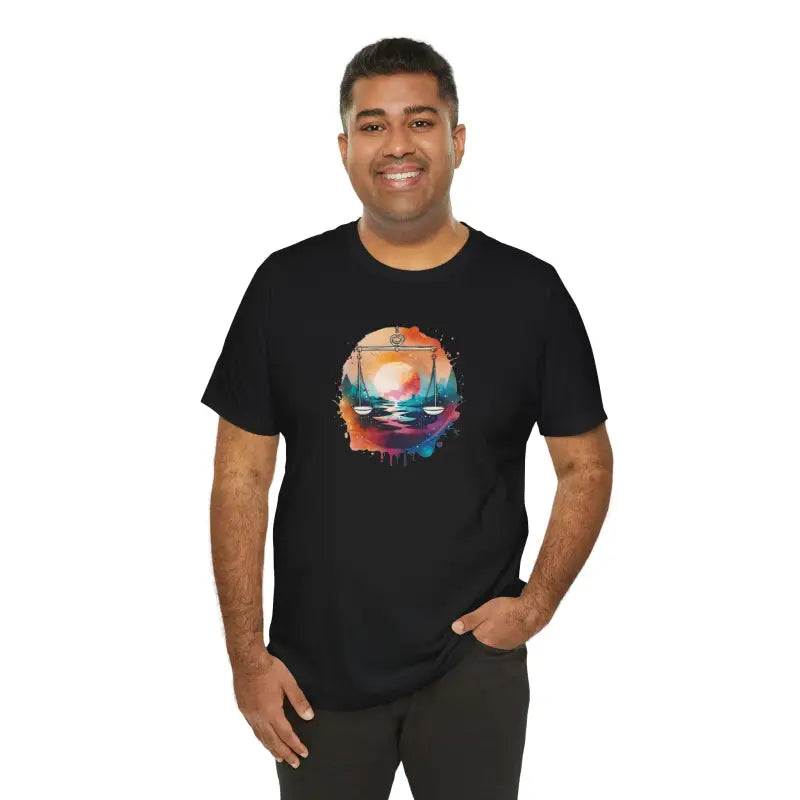 Libra Zodiac Unisex Jersey Short Sleeve Tee - Soft Cotton - DipaliZ