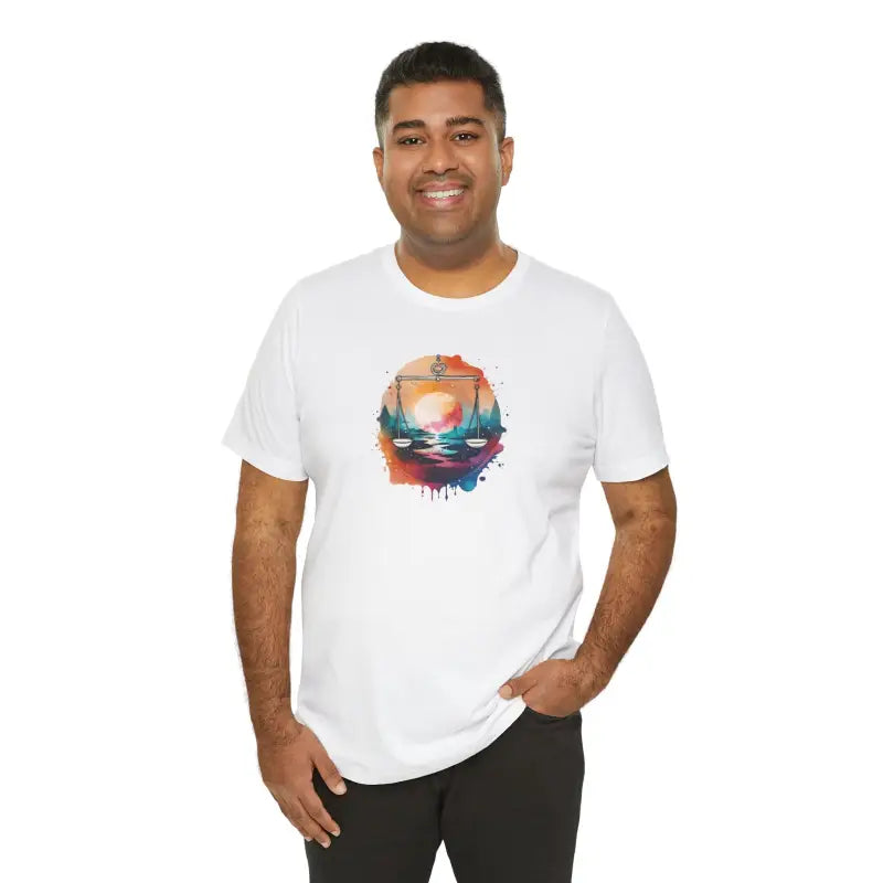 Libra Zodiac Unisex Jersey Short Sleeve Tee - Soft Cotton - DipaliZ