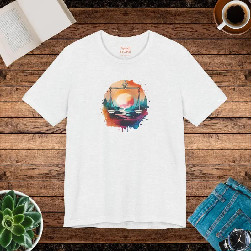 Libra Zodiac Unisex Jersey Short Sleeve Tee - Soft Cotton - DipaliZ