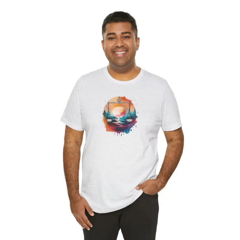 Libra Zodiac Unisex Jersey Short Sleeve Tee - Soft Cotton - DipaliZ