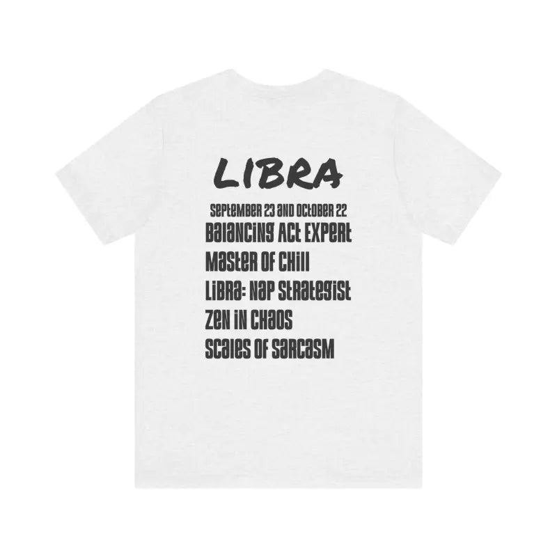 Libra Zodiac Unisex Jersey Short Sleeve Tee - Soft Cotton - DipaliZ