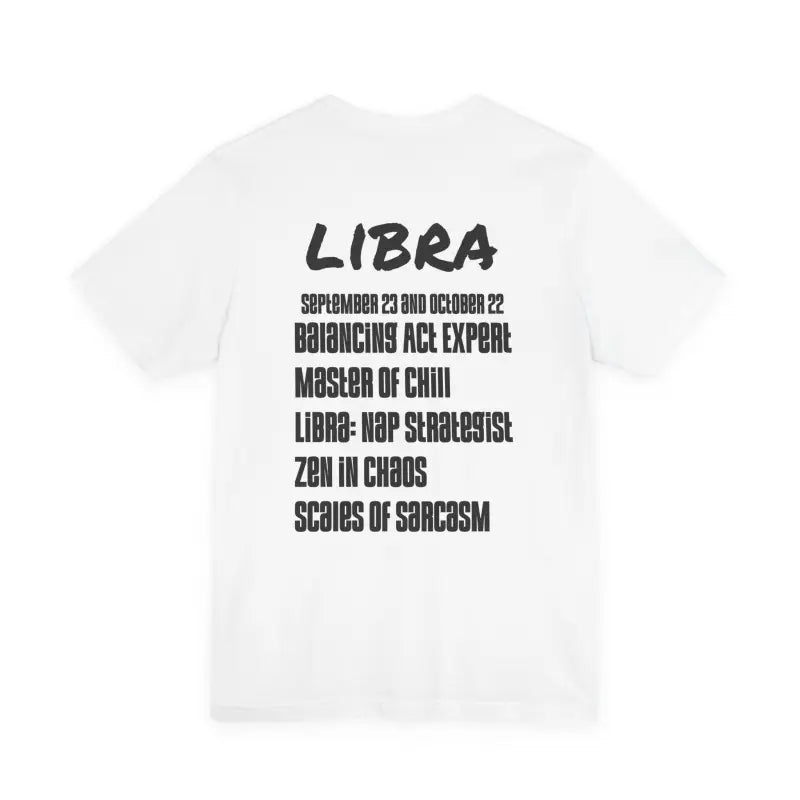 Libra Zodiac Unisex Jersey Short Sleeve Tee - Soft Cotton - DipaliZ