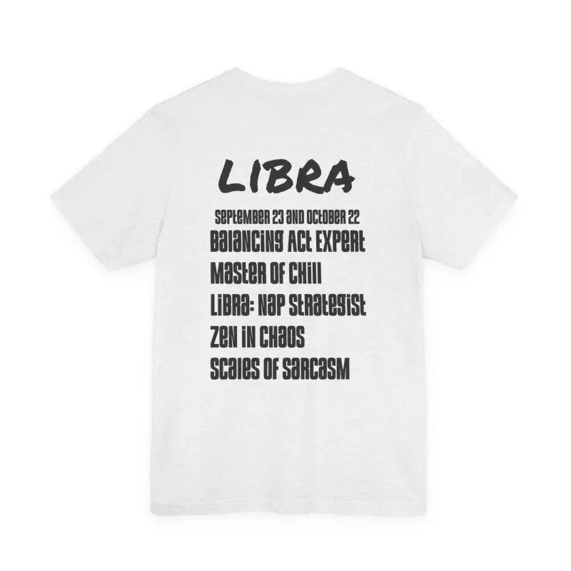 Libra Zodiac Unisex Jersey Short Sleeve Tee - Soft Cotton - DipaliZ