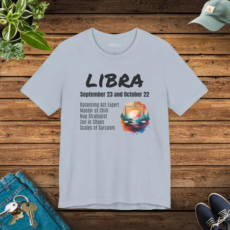 Libra Tee Jersey Short Sleeve - Zodiac Unisex Soft Cotton - DipaliZ