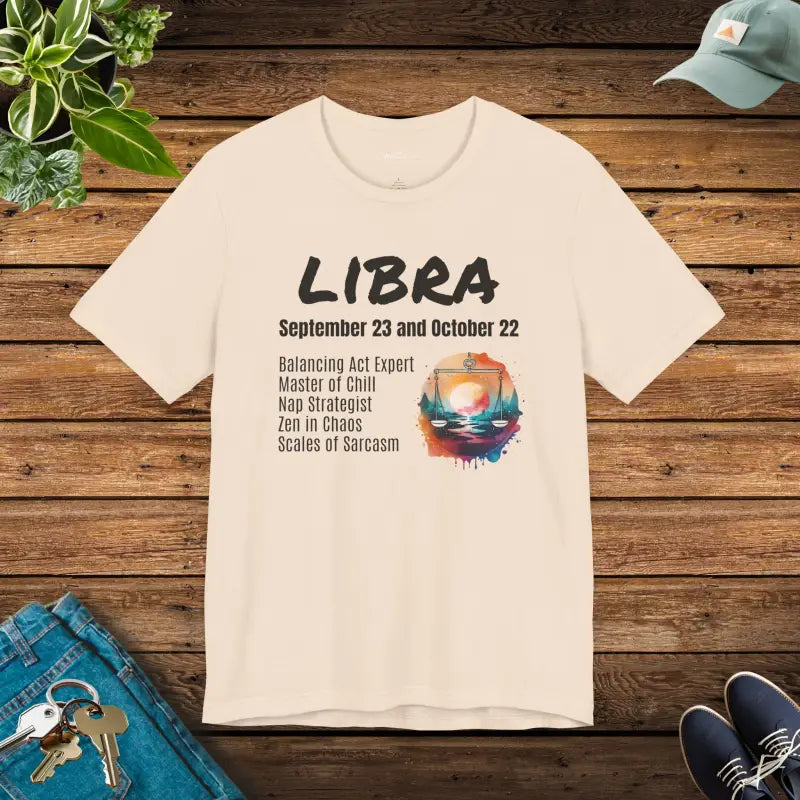Libra Tee Jersey Short Sleeve - Zodiac Unisex Soft Cotton - DipaliZ