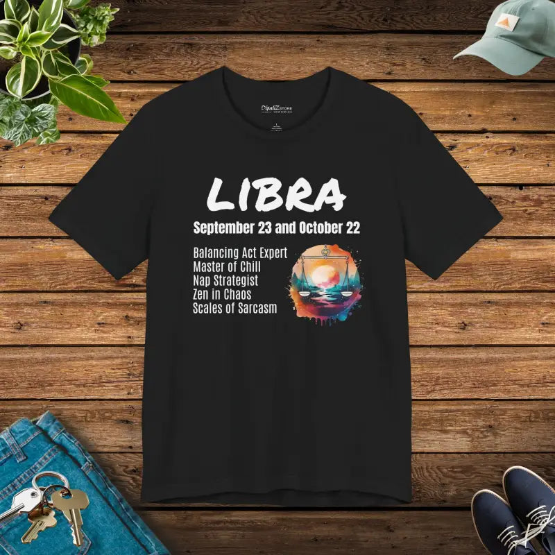 Libra Tee Jersey Short Sleeve - Zodiac Unisex Soft Cotton - DipaliZ