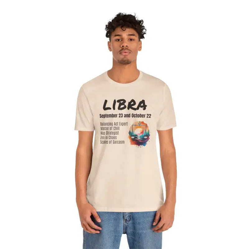 Libra Tee Jersey Short Sleeve - Zodiac Unisex Soft Cotton - DipaliZ
