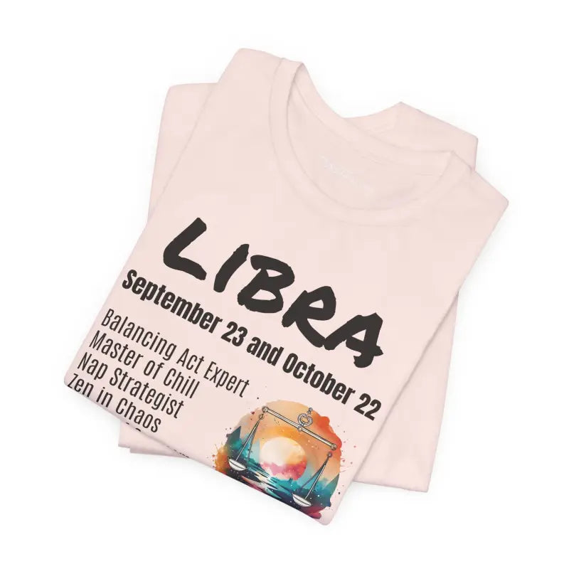 Libra Tee Jersey Short Sleeve - Zodiac Unisex Soft Cotton - DipaliZ
