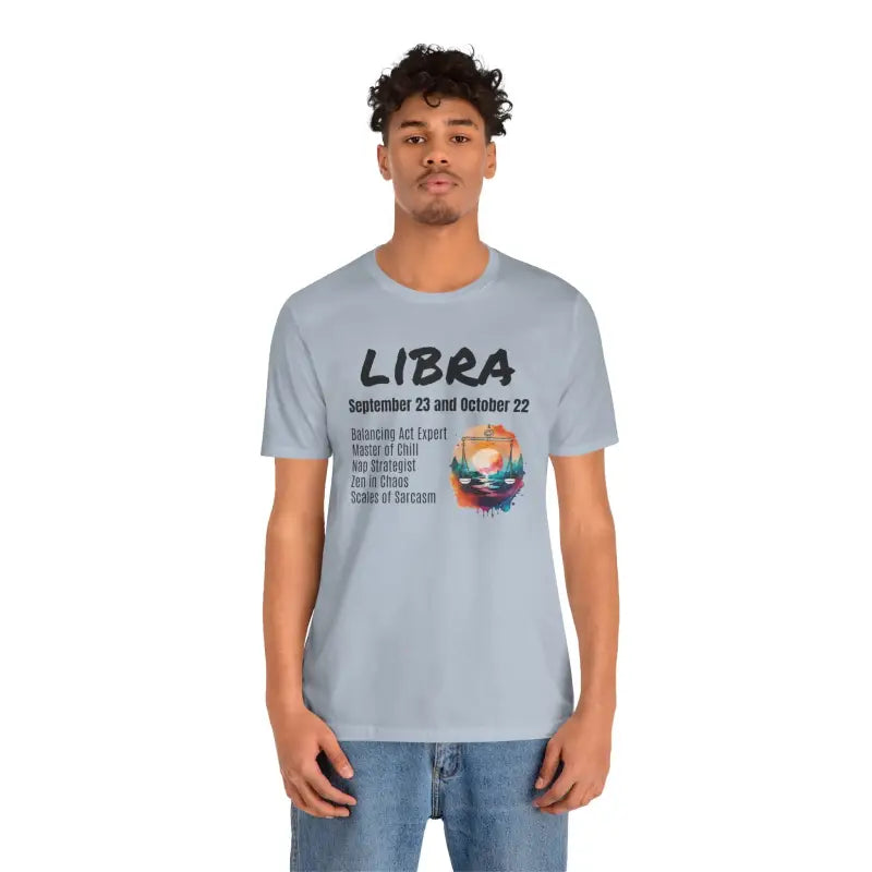 Libra Tee Jersey Short Sleeve - Zodiac Unisex Soft Cotton - DipaliZ
