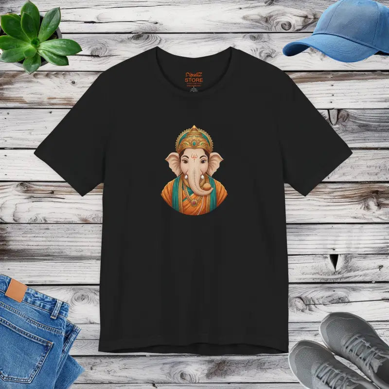 Lord Ganesha Jersey Short Sleeve Tee - Unisex Fit - DipaliZ