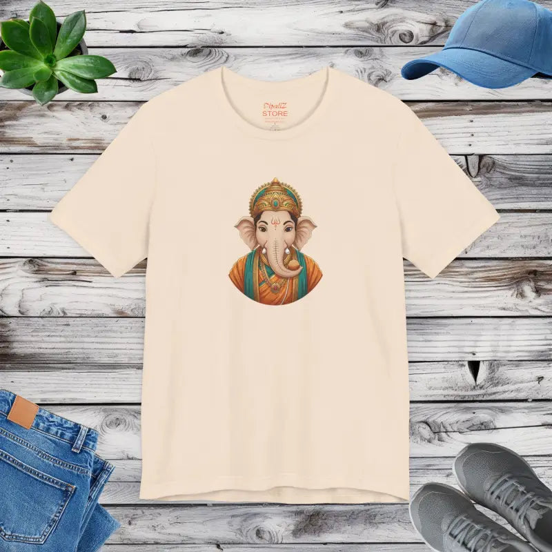 Lord Ganesha Jersey Short Sleeve Tee - Unisex Fit - DipaliZ