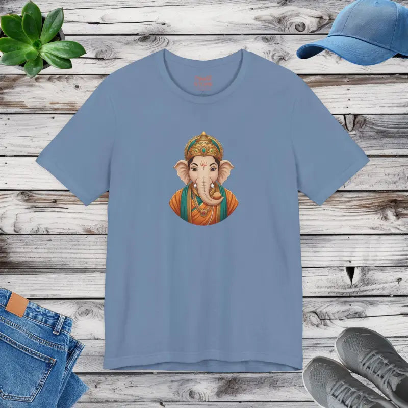 Lord Ganesha Jersey Short Sleeve Tee - Unisex Fit - DipaliZ