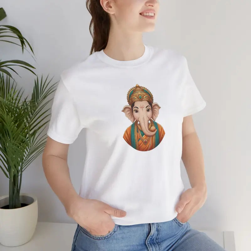 Lord Ganesha Jersey Short Sleeve Tee - Unisex Fit - DipaliZ
