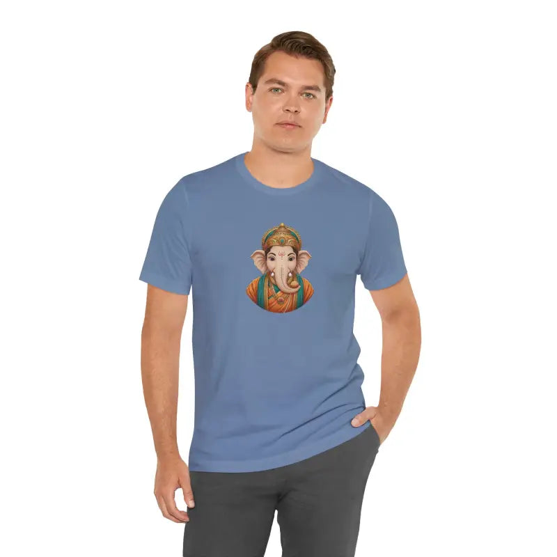 Lord Ganesha Jersey Short Sleeve Tee - Unisex Fit - DipaliZ