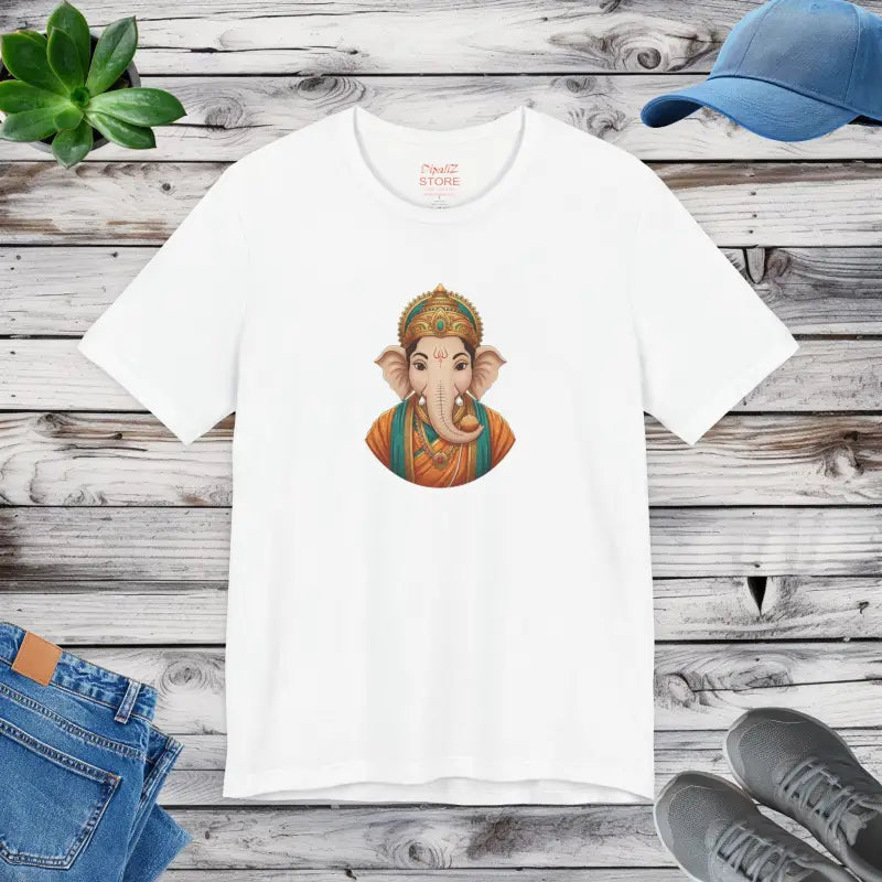 Lord Ganesha Jersey Short Sleeve Tee - Unisex Fit - DipaliZ
