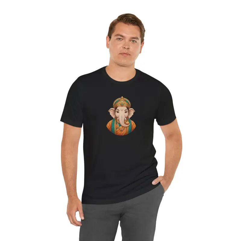 Lord Ganesha Jersey Short Sleeve Tee - Unisex Fit - DipaliZ