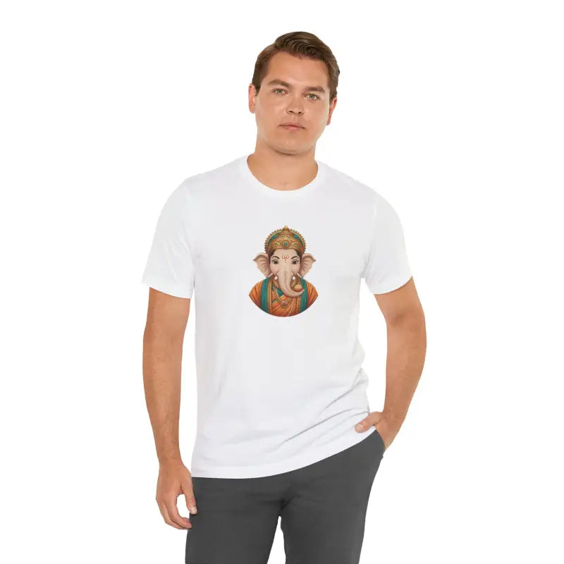 Lord Ganesha Jersey Short Sleeve Tee - Unisex Fit - DipaliZ