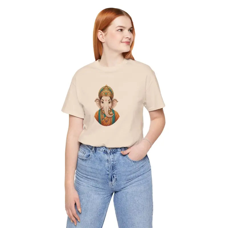 Lord Ganesha Jersey Short Sleeve Tee - Unisex Fit - DipaliZ