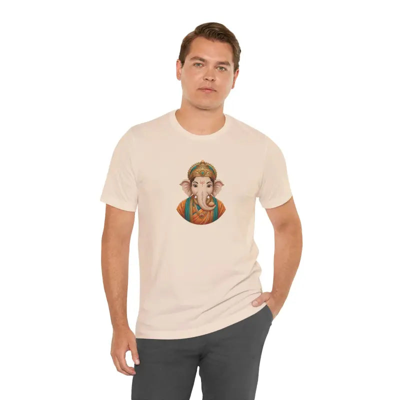 Lord Ganesha Jersey Short Sleeve Tee - Unisex Fit - DipaliZ