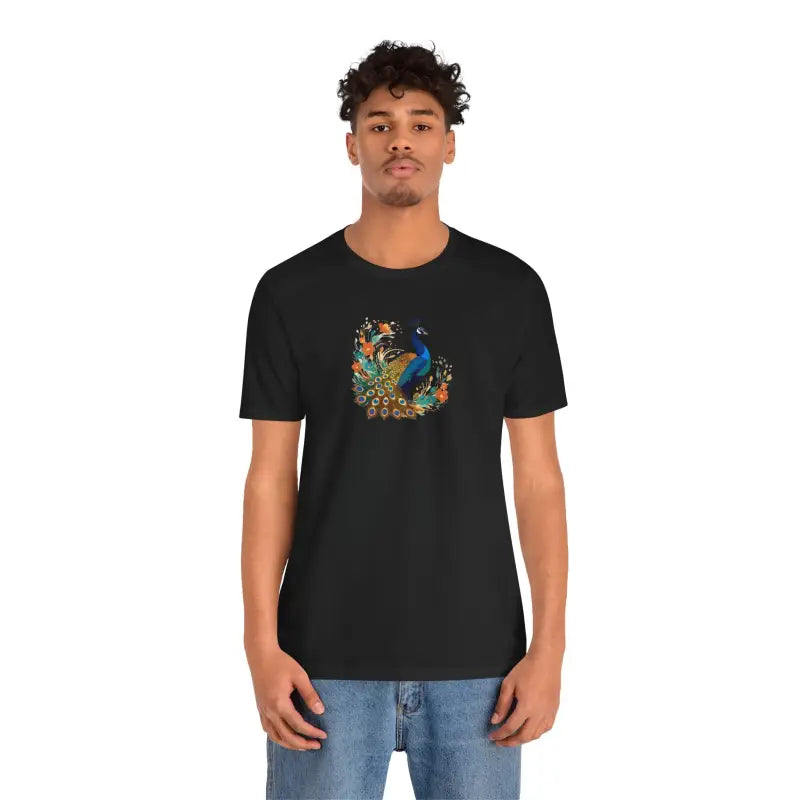 Peacock Unisex Jersey Short Sleeve Tee - Soft Cotton - DipaliZ