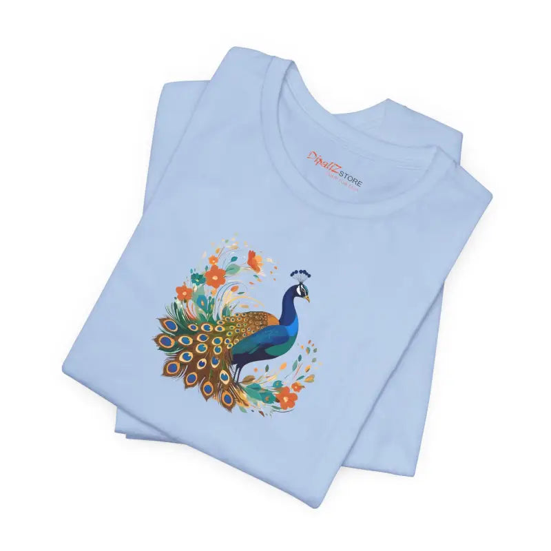Peacock Unisex Jersey Short Sleeve Tee - Soft Cotton - DipaliZ
