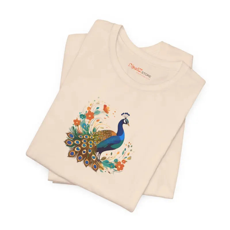 Peacock Unisex Jersey Short Sleeve Tee - Soft Cotton - DipaliZ