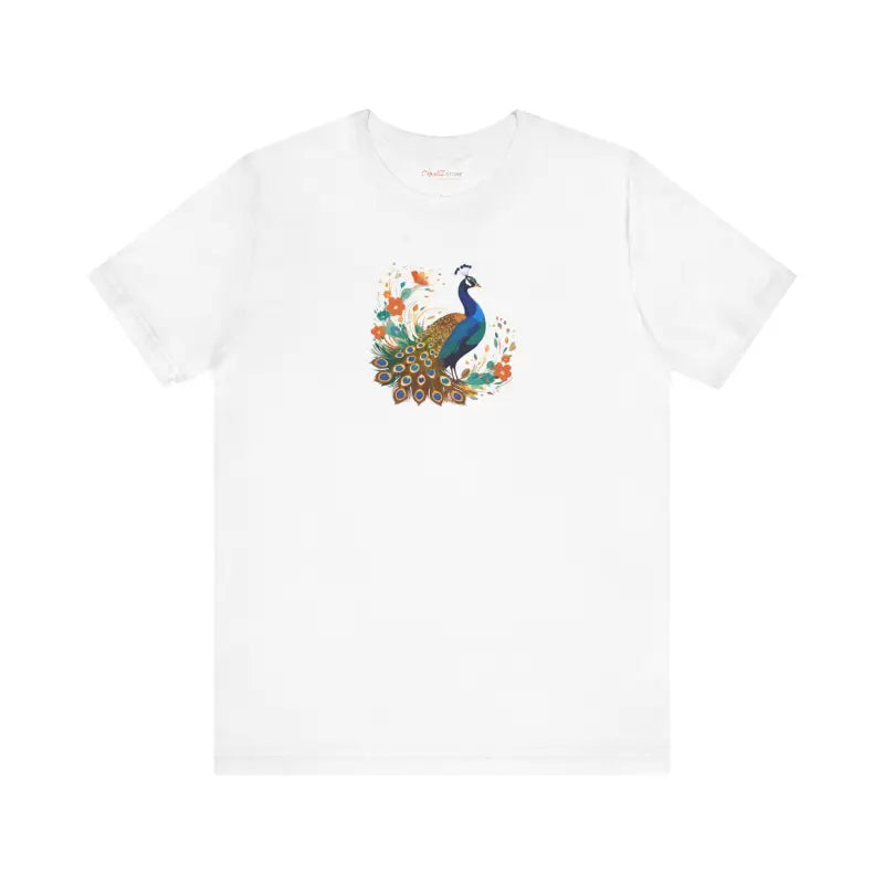Peacock Unisex Jersey Short Sleeve Tee - Soft Cotton - DipaliZ