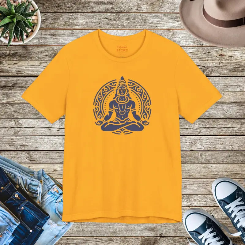 Unisex Jersey Short Sleeve Tee - Shiva Meditation Design - DipaliZ