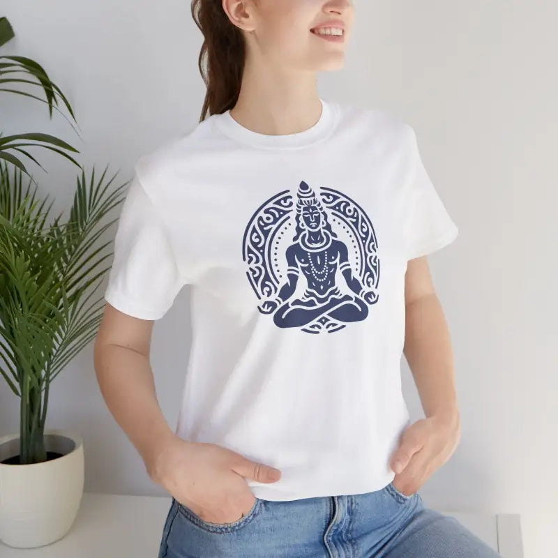 Unisex Jersey Short Sleeve Tee - Shiva Meditation Design - DipaliZ