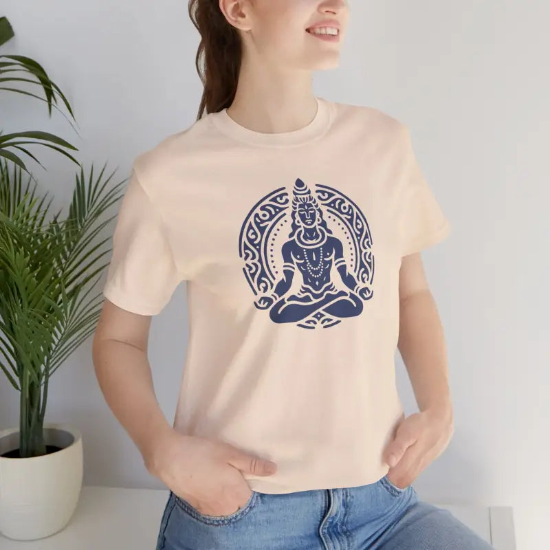 Unisex Jersey Short Sleeve Tee - Shiva Meditation Design - DipaliZ