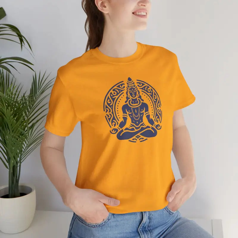 Unisex Jersey Short Sleeve Tee - Shiva Meditation Design - DipaliZ