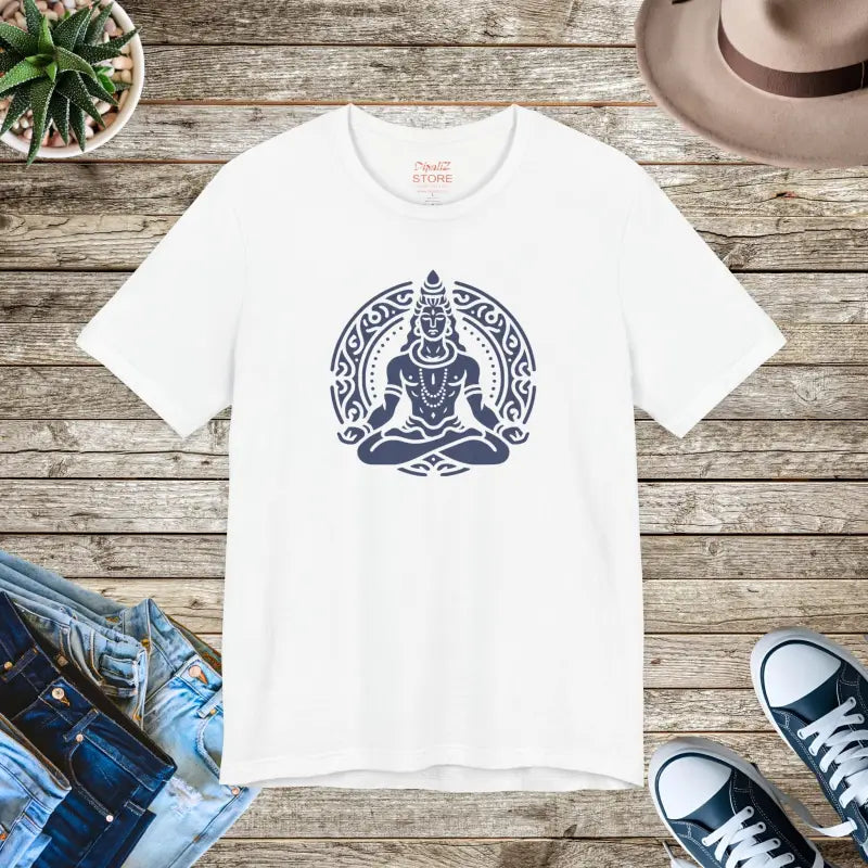 Unisex Jersey Short Sleeve Tee - Shiva Meditation Design - DipaliZ