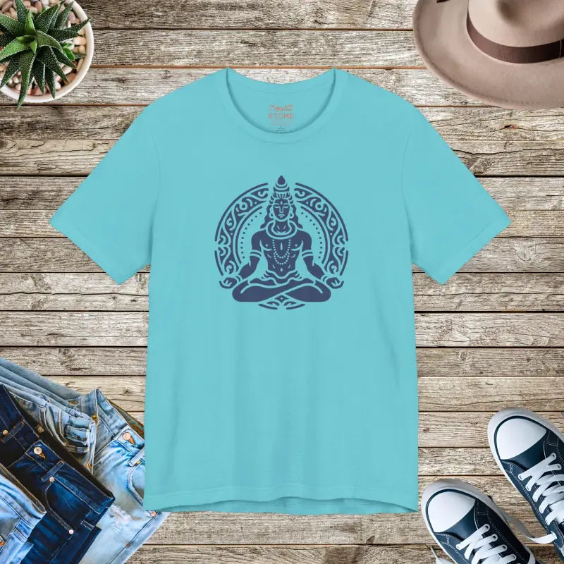 Unisex Jersey Short Sleeve Tee - Shiva Meditation Design - DipaliZ