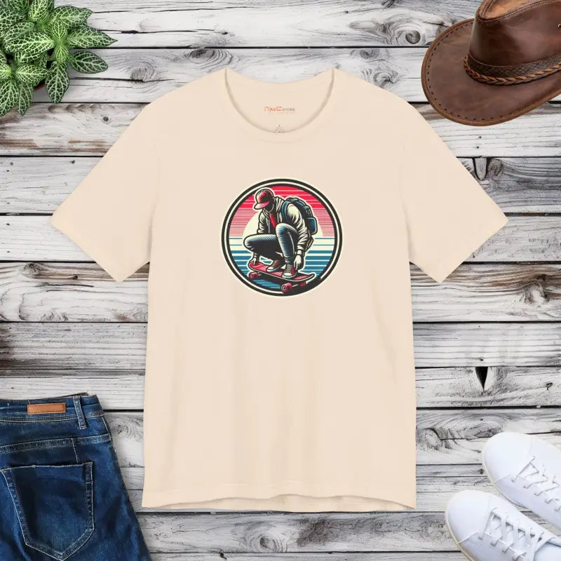 Unisex Jersey Short Sleeve Tee - Skater Design - DipaliZ