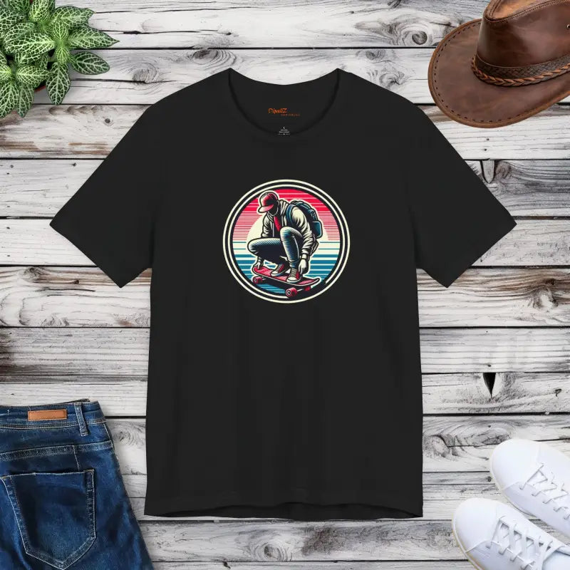 Unisex Jersey Short Sleeve Tee - Skater Design - DipaliZ