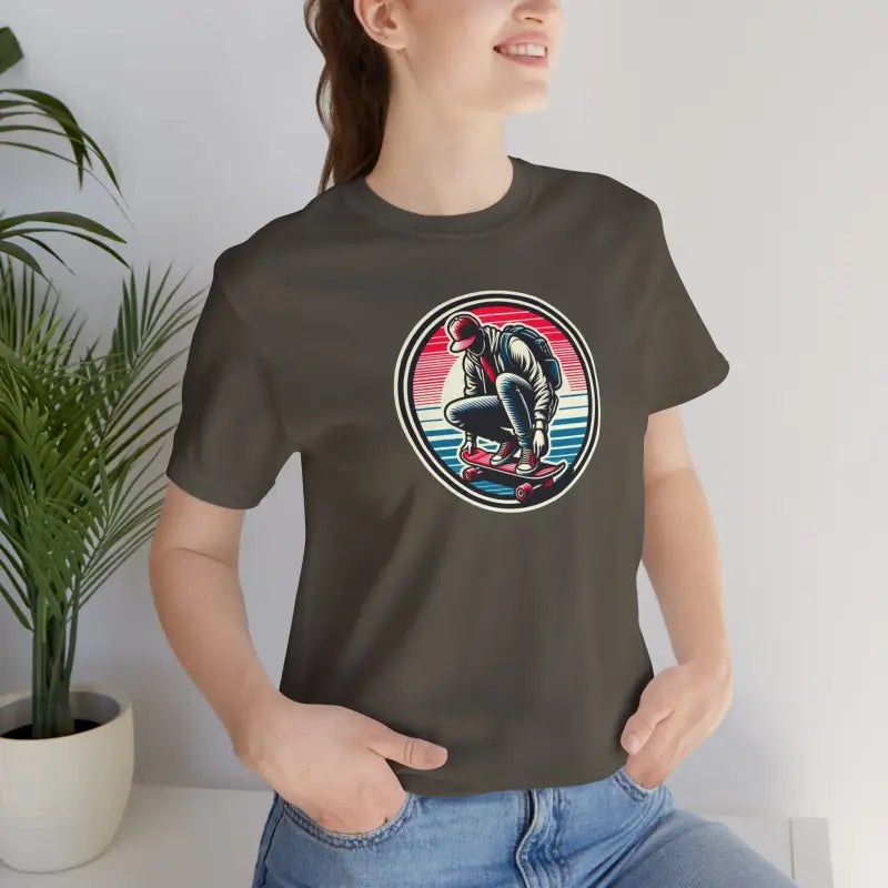 Unisex Jersey Short Sleeve Tee - Skater Design - DipaliZ