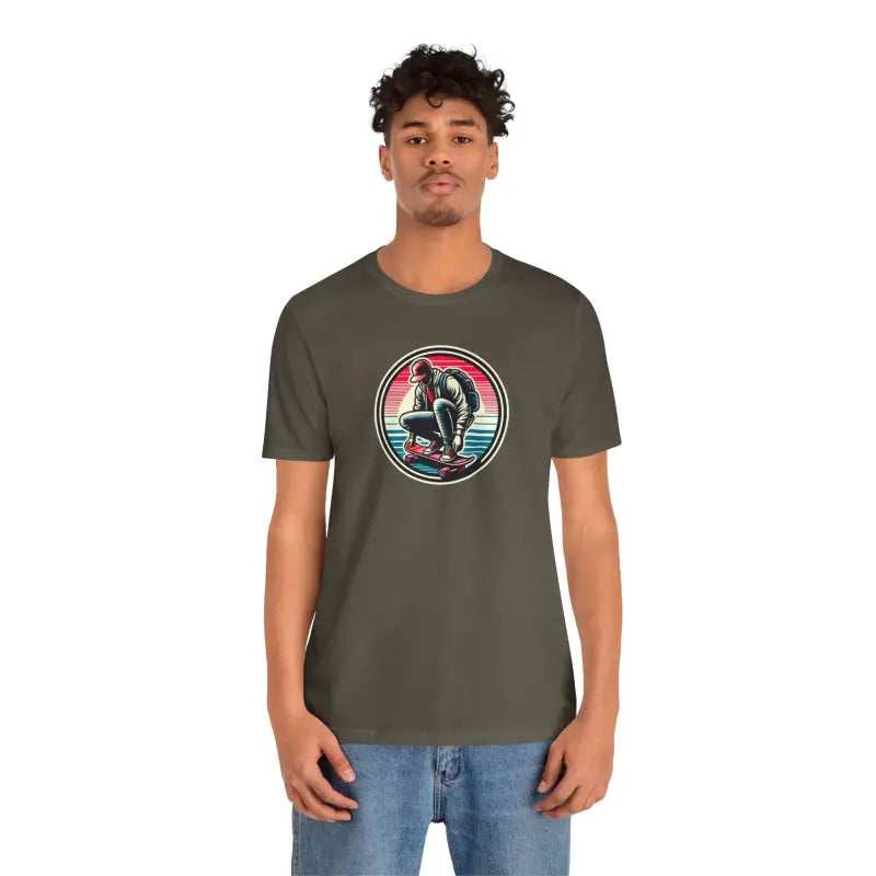 Unisex Jersey Short Sleeve Tee - Skater Design - DipaliZ