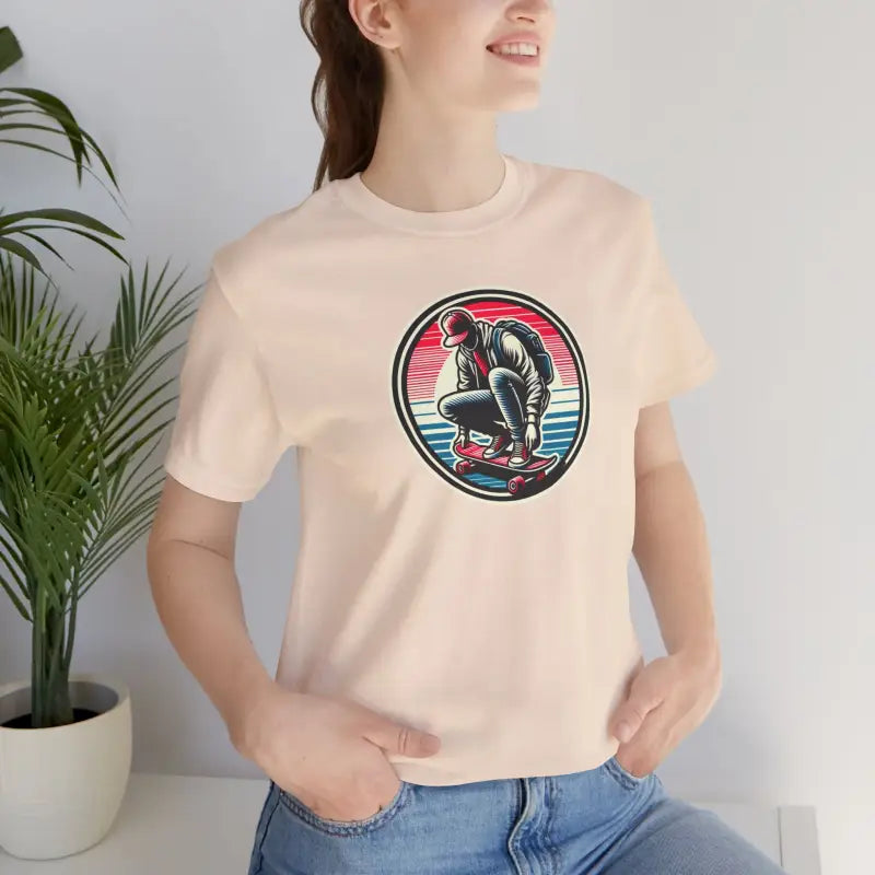 Unisex Jersey Short Sleeve Tee - Skater Design - DipaliZ