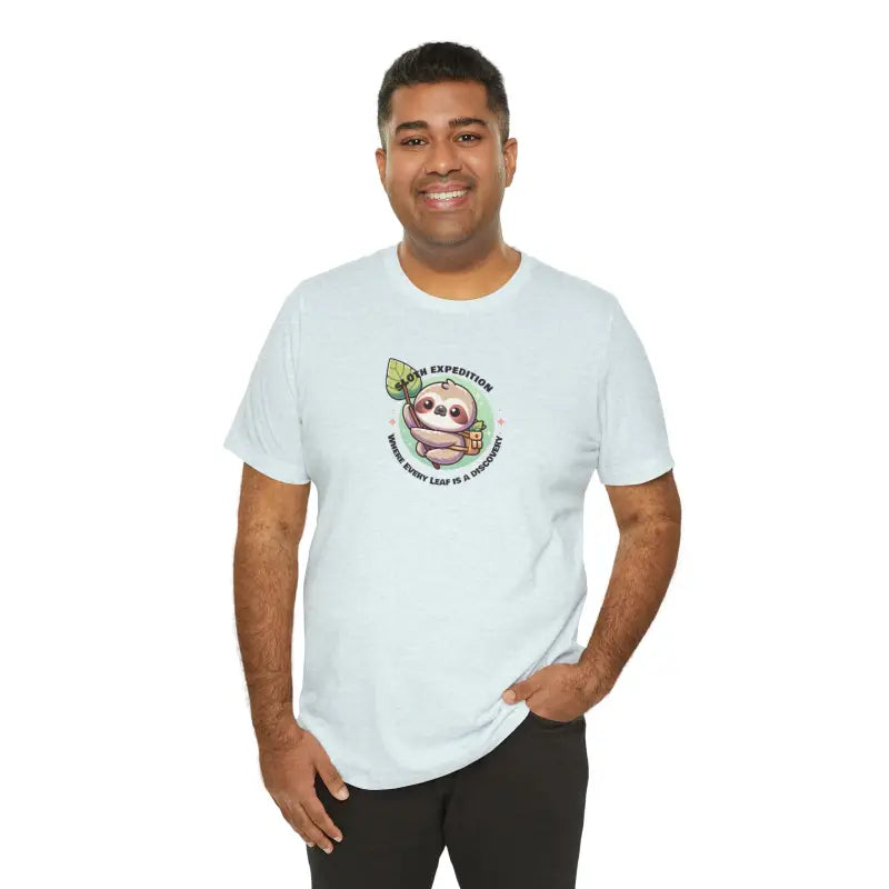Sloth Expedition Short Sleeve Tee - Unisex Cotton - DipaliZ