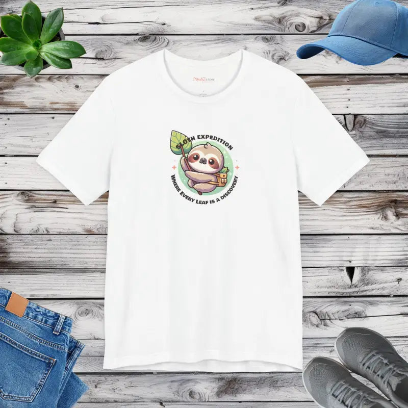 Sloth Expedition Short Sleeve Tee - Unisex Cotton - DipaliZ