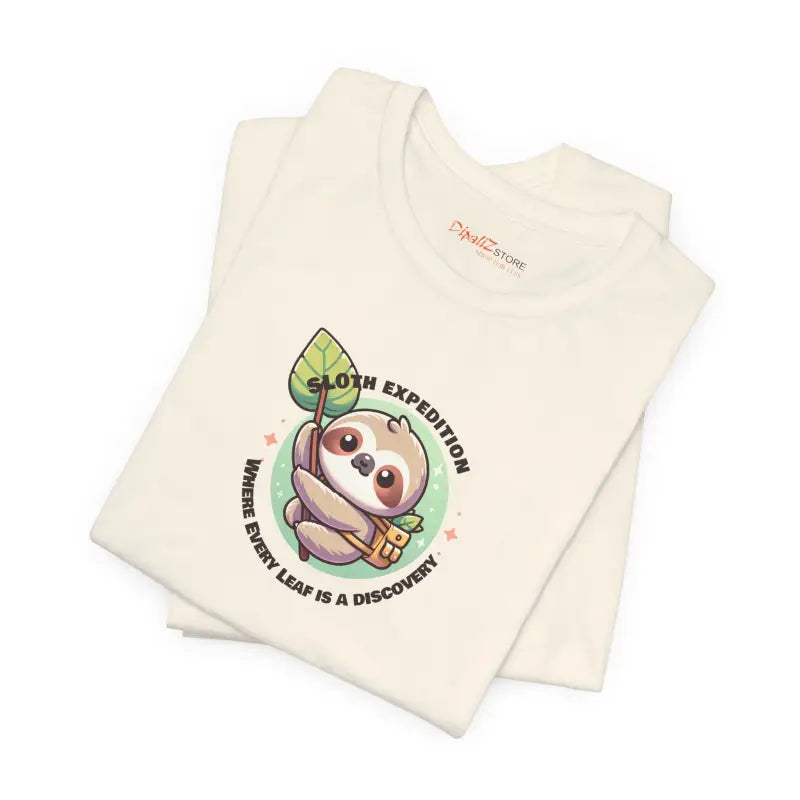 Sloth Expedition Short Sleeve Tee - Unisex Cotton - DipaliZ