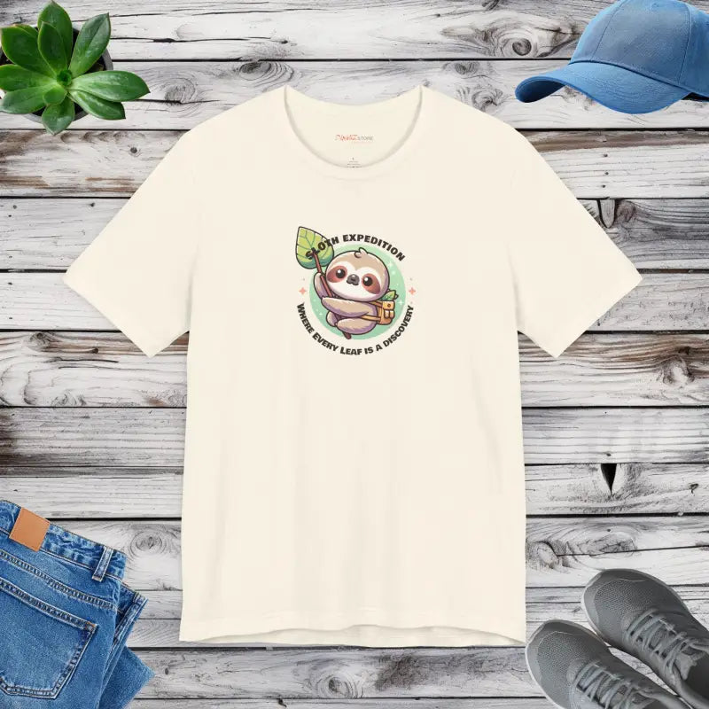 Sloth Expedition Short Sleeve Tee - Unisex Cotton - DipaliZ