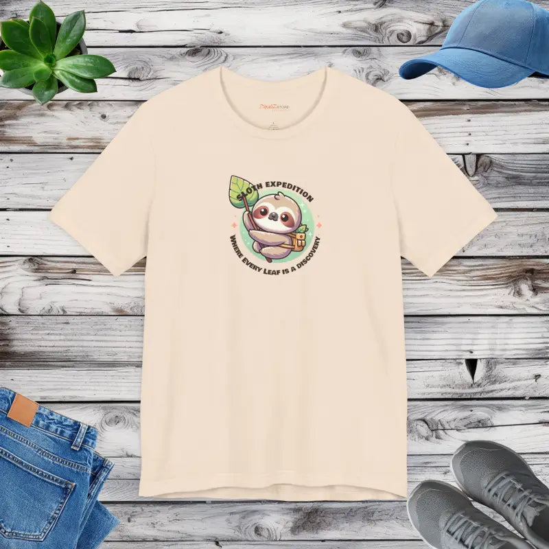 Sloth Expedition Short Sleeve Tee - Unisex Cotton - DipaliZ