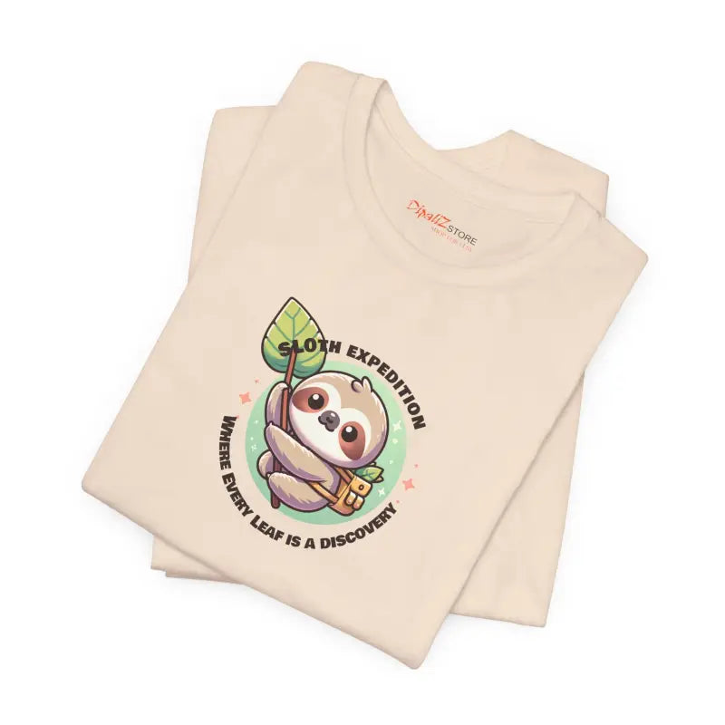 Sloth Expedition Short Sleeve Tee - Unisex Cotton - DipaliZ