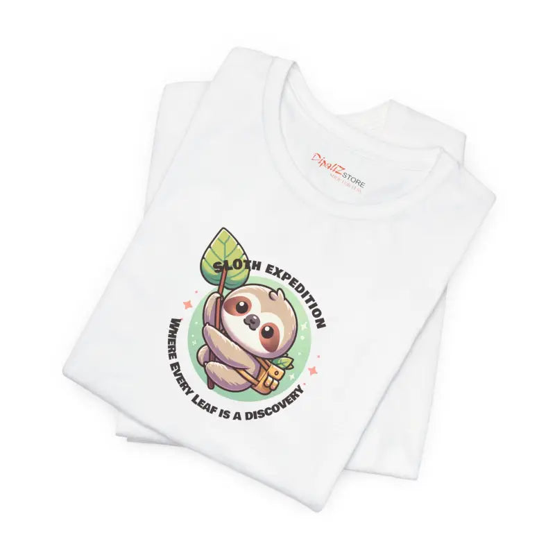 Sloth Expedition Short Sleeve Tee - Unisex Cotton - DipaliZ